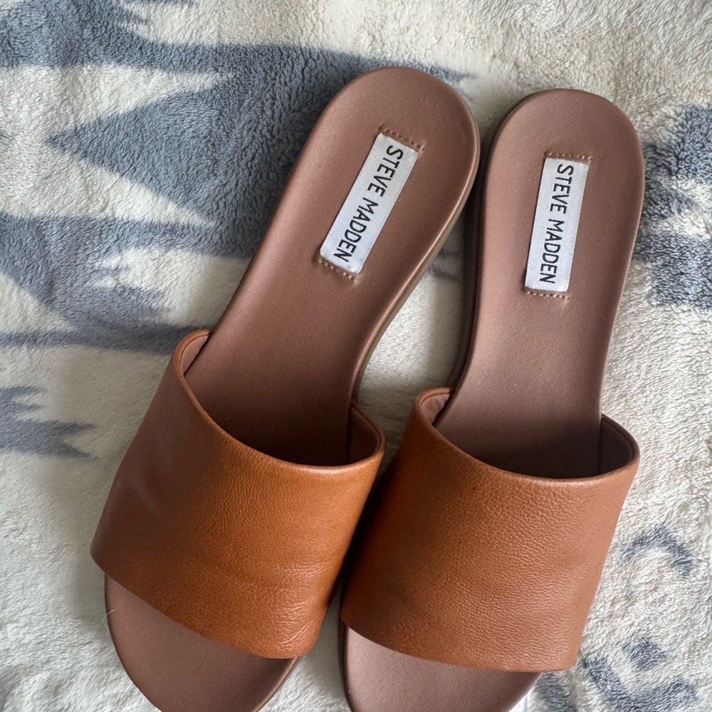 Steve Madden Women's Brown Slide Sandals